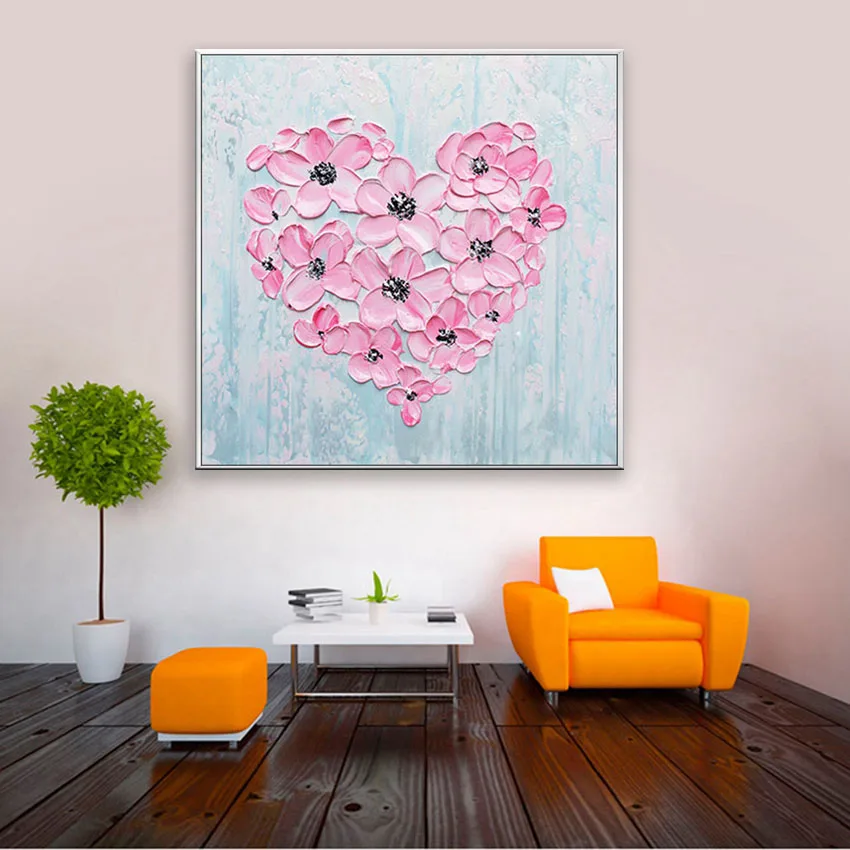Hand Painted Canvas Oil Painting Red Heart Flower Wall Decoration Art Frameless For Home Hotel Office
Hand Painted Canvas Oil Painting Red Heart Flower Wall Decoration Art Frameless For Home Hotel Office