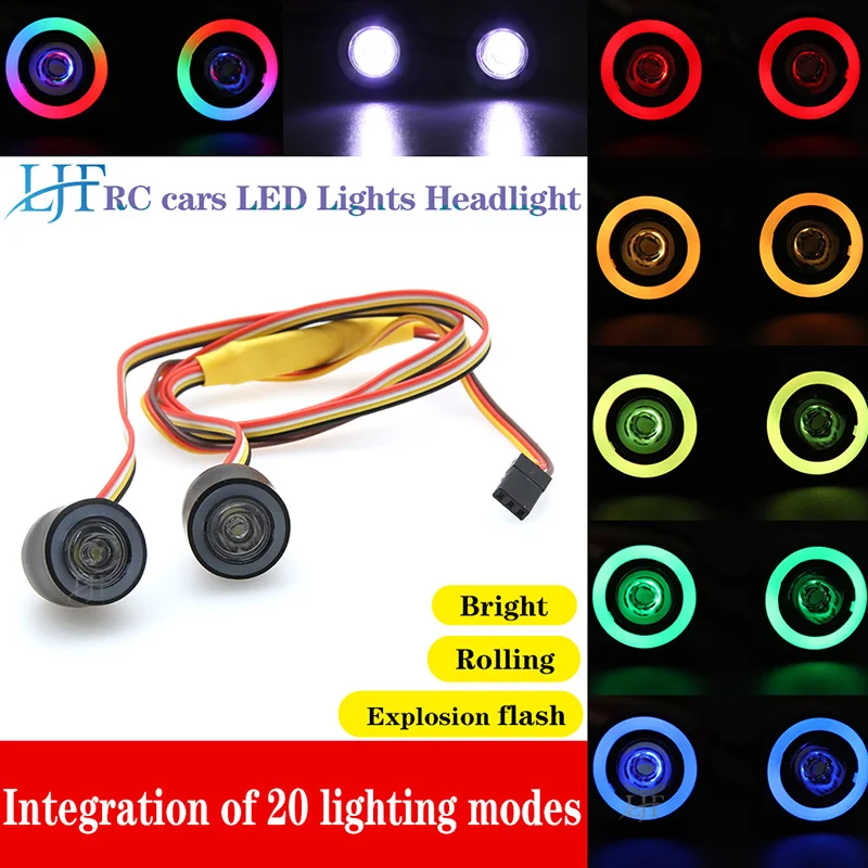 LJF colorful 19mm LED Lights Headlight for 1/10 RC Rock Crawler Axial SCX10 D90 Body Shell RC Car Accessories L15
LJF colorful 19mm LED Lights Headlight for 1/10 RC Rock Crawler Axial SCX10 D90 Body Shell RC Car Accessories L15