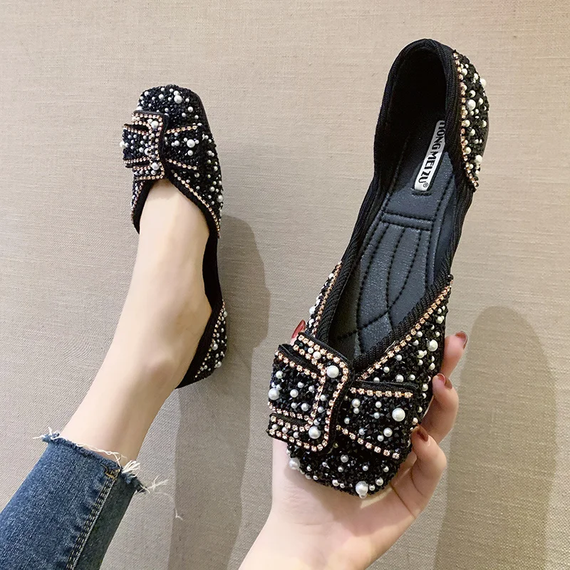 Women Ballet Flats 2022 Bling Crystal Diamond Dress Ladies Bow Sequins Single Shoes Rhinestone Glitter Square Toe Plus Size 43
Women Ballet Flats 2022 Bling Crystal Diamond Dress Ladies Bow Sequins Single Shoes Rhinestone Glitter Square Toe Plus Size 43