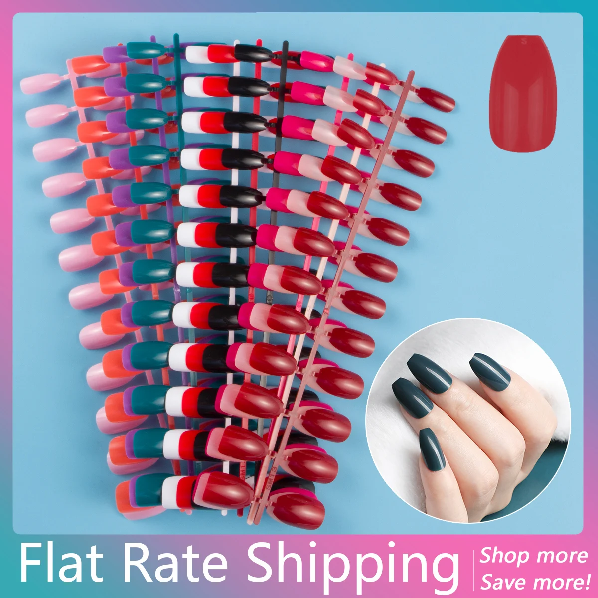 Flat Rate Shipping 1 Set 24 Pieces Almond False Nail Tips Plain Color Fake Nail Press-on Nail DIY Full Cover Nail Short Nails
Flat Rate Shipping 1 Set 24 Pieces Almond False Nail Tips Plain Color Fake Nail Press-on Nail DIY Full Cover Nail Short Nails