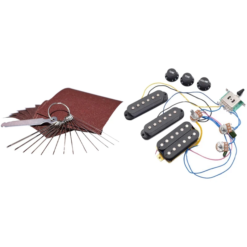 1 Set Guitar Bridge Saddle Nut Files Set & 1 Set Electric Guitar Pickup Wiring Harness Prewired
1 Set Guitar Bridge Saddle Nut Files Set & 1 Set Electric Guitar Pickup Wiring Harness Prewired