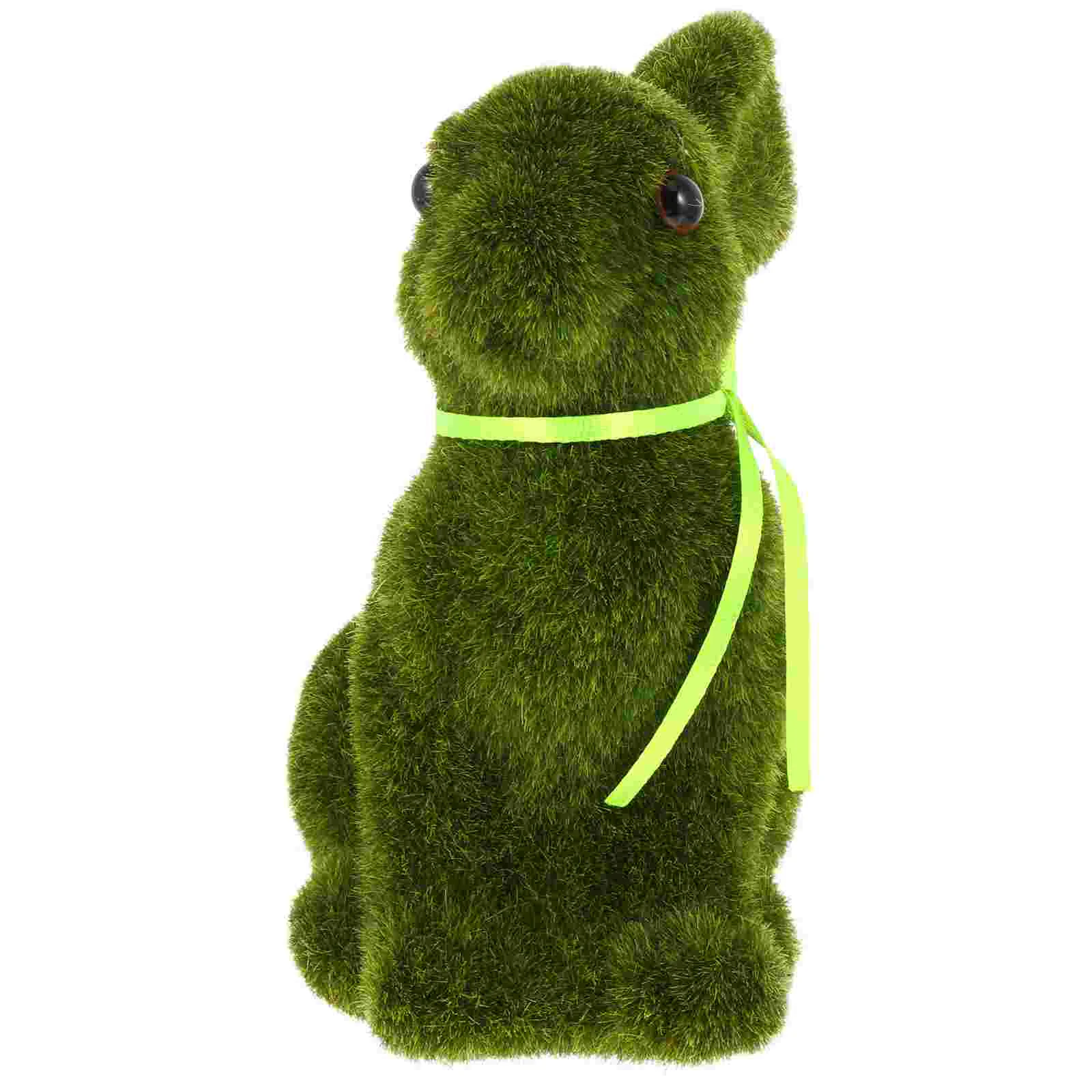 

Mini Stuffed Bunnyations Easter Decoration Moss Rabbit Turf Grass 15.5×13cm Rabbits Green Artificial