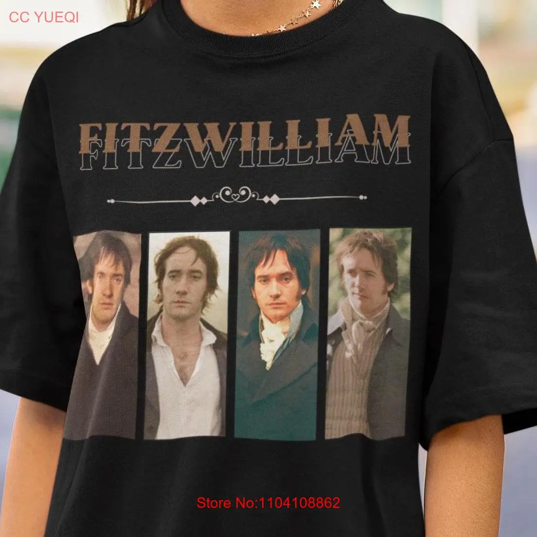 Футболка Retro Fitzwilliam Darcy Merch Pride и предубеждение с длинными или короткими рукавами