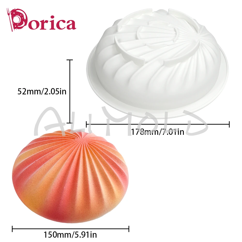 Круглая полосатая силиконовая форма для торта
Круглая полосатая силиконовая форма для торта