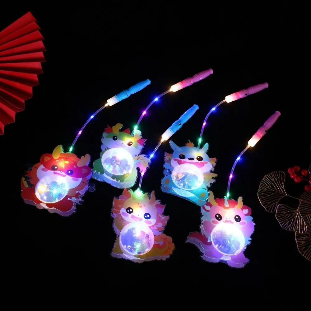 

Plastic Year of the Dragon Cartoon Lantern Cartoon Electronics Dragon Shape Lanterns Chinese Style Interactive Festival Lanterns