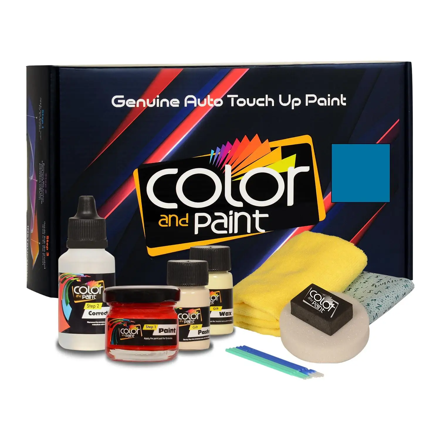 

Color and Paint compatible with Fiat Automotive Touch Up Paint - BLU MET - D23 - Basic Care