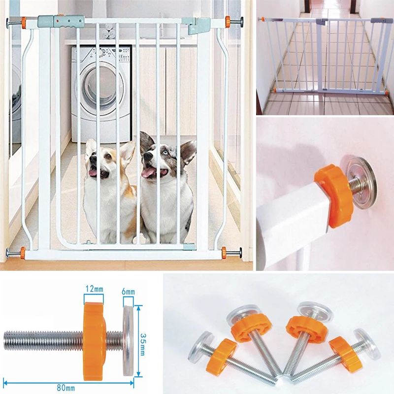 4Pcs/Pack Screw Bolt Nut Staircase Fence Fix Pets Baby Safety Sturdy Gate Bar Install Household Secure Tool Parts
4Pcs/Pack Screw Bolt Nut Staircase Fence Fix Pets Baby Safety Sturdy Gate Bar Install Household Secure Tool Parts