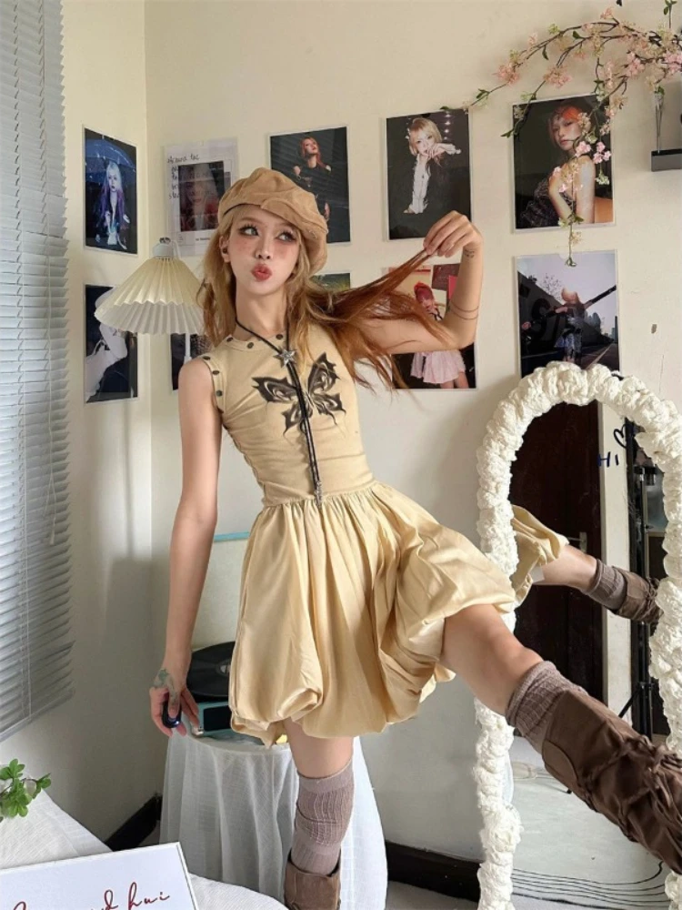 Hikigawa Summer Causal Women Dress All Match Bufferfly Print Dresses Sleeveless Sexy Chic Fashion Elegant Vestido De Mujer
Hikigawa Summer Causal Women Dress All Match Bufferfly Print Dresses Sleeveless Sexy Chic Fashion Elegant Vestido De Mujer