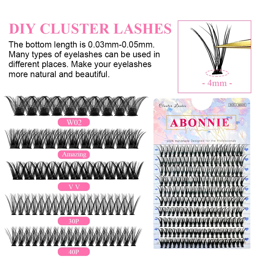 Abonnie Soft DIY Clusters Eyelashes Extensions D Curl 10/12/14/16mm Mixed Synthetic Segmented DIY Makeup Lash Volume Cilios
Abonnie Soft DIY Clusters Eyelashes Extensions D Curl 10/12/14/16mm Mixed Synthetic Segmented DIY Makeup Lash Volume Cilios