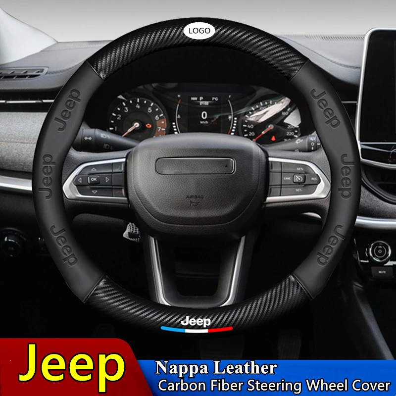Для Jeep чехол рулевого колеса автомобиля Napa Leather Carbon Fiber Fit Grand Cherokee Wrangler JK Renegade Cherokee Gladiator
Для Jeep чехол рулевого колеса автомобиля Napa Leather Carbon Fiber Fit Grand Cherokee Wrangler JK Renegade Cherokee Gladiator