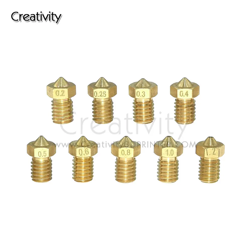 5/10pcs M6 Threaded Nozzle Full Metal 0.2/0.3/0.4/0.5/0.6mm Optional for 1.75/3.0mm Filament V5 V6 Hotend Extruder 3D Printer
5/10pcs M6 Threaded Nozzle Full Metal 0.2/0.3/0.4/0.5/0.6mm Optional for 1.75/3.0mm Filament V5 V6 Hotend Extruder 3D Printer