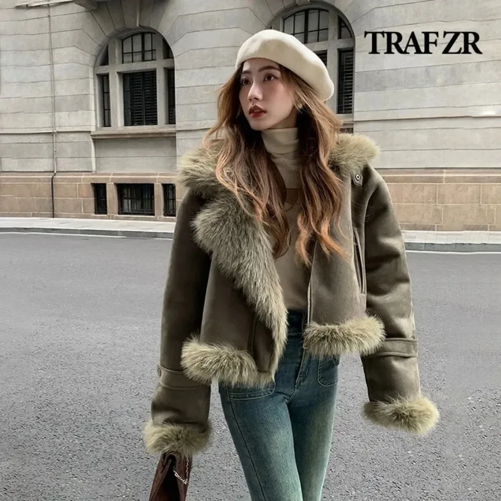 TRAF ZR Winter Jackets for Women 2023 Leather and Leather Aviator Jackets Wool Blend Coat Y2K new in Bomber women's Fur Jackets
TRAF ZR Winter Jackets for Women 2023 Leather and Leather Aviator Jackets Wool Blend Coat Y2K new in Bomber women's Fur Jackets