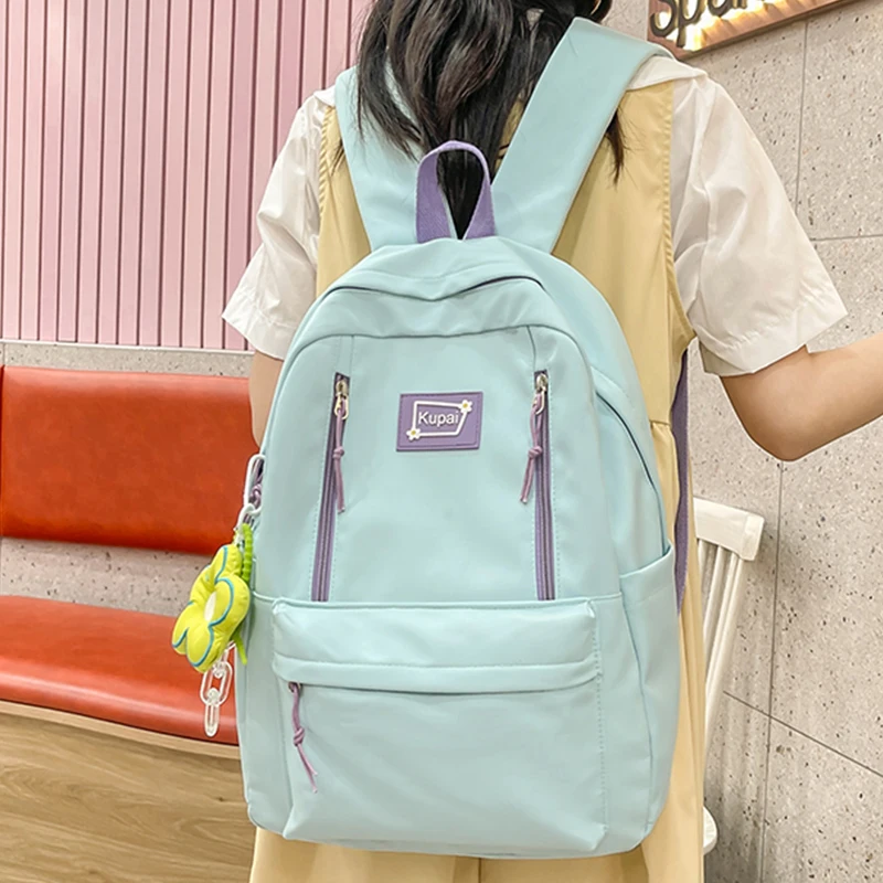 Est Casual Solid Color School Backpack For Teenager Girls Book Student Waterproof Nylon Kawaii Female Cute Shoulders Bolsa Bags
Est Casual Solid Color School Backpack For Teenager Girls Book Student Waterproof Nylon Kawaii Female Cute Shoulders Bolsa Bags