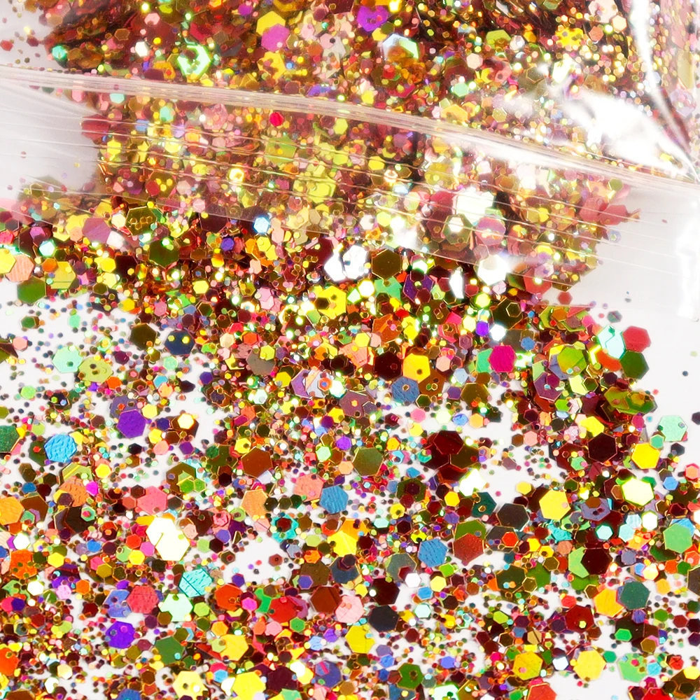 50g/bag Holographic Mixed Sequins Hexagon Shape Chunky Gold Bling Nail Art Glitter Flakes Laser Sparkly Sequin Manicure Decors
50g/bag Holographic Mixed Sequins Hexagon Shape Chunky Gold Bling Nail Art Glitter Flakes Laser Sparkly Sequin Manicure Decors