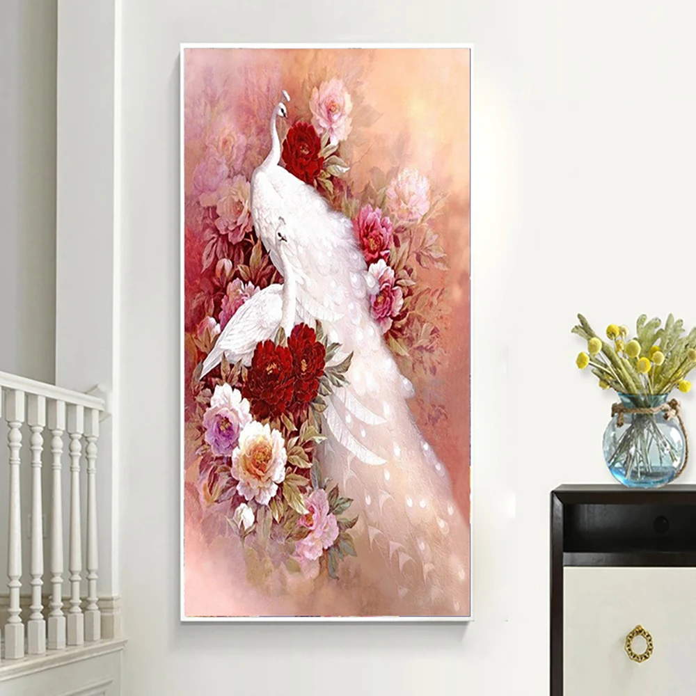 DIY 5d Diamond Painting Peacock Flower Cross Stitch Animal Diamond Embroidery Living Room Hallway Art Wall Painting Home Decor
DIY 5d Diamond Painting Peacock Flower Cross Stitch Animal Diamond Embroidery Living Room Hallway Art Wall Painting Home Decor