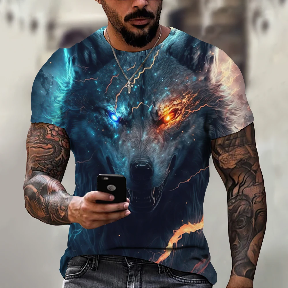 Sleeve Oversized T Shirt Fashion Tee Tops Men Clothing Retro Colorful Lion 3d Print Summer Men's Round Neck T-shirt Casual Short
Sleeve Oversized T Shirt Fashion Tee Tops Men Clothing Retro Colorful Lion 3d Print Summer Men's Round Neck T-shirt Casual Short