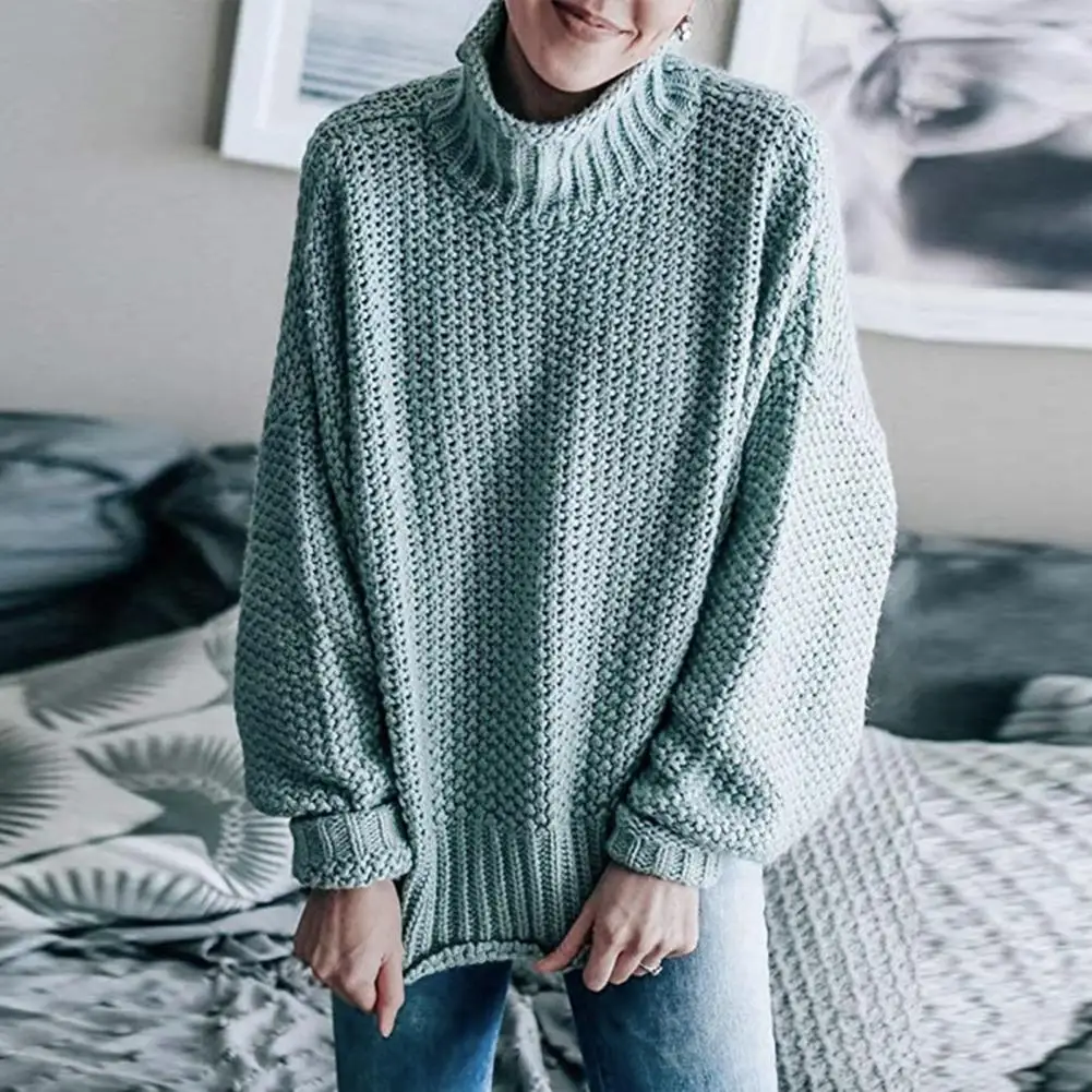 Women Autumn Winter Solid Color Sweater Turtleneck Long Sleeve Ribbed Trim Hemming Pullover Knitting Tops Streetwear
Women Autumn Winter Solid Color Sweater Turtleneck Long Sleeve Ribbed Trim Hemming Pullover Knitting Tops Streetwear