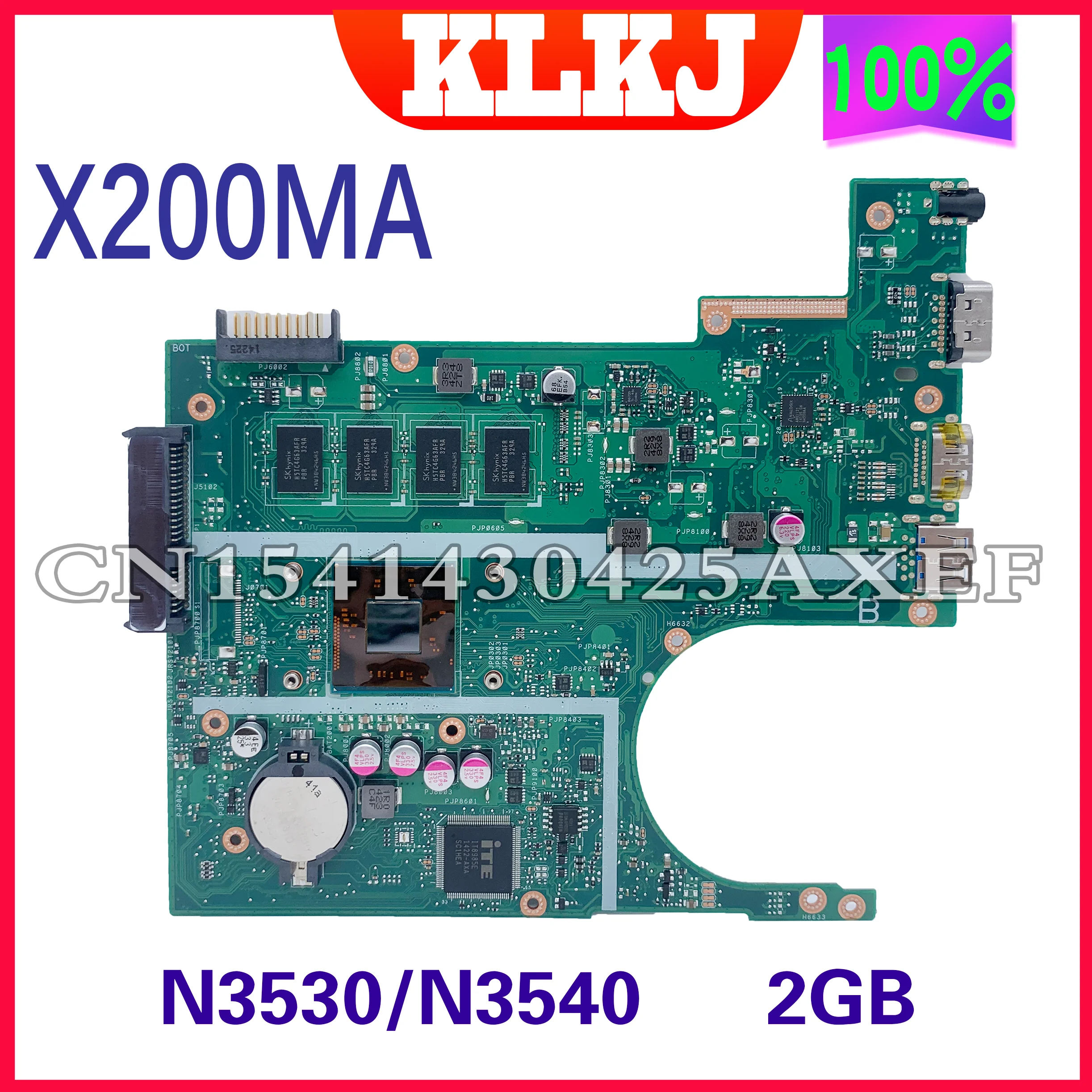 Dinzi X200MA Laptop Motherboard For ASUS F200MA X200M Mainboard With 2GB/4GB-RAM N2830/N2940 N3530/N3540 CPU 100% Fully Tested
Dinzi X200MA Laptop Motherboard For ASUS F200MA X200M Mainboard With 2GB/4GB-RAM N2830/N2940 N3530/N3540 CPU 100% Fully Tested