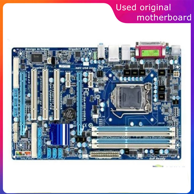 Б/у материнская плата LGA 1156 для Intel P55 Φ компьютера USB2.0 SATA2 DDR3 16G десктопная материнская плата
Б/у материнская плата LGA 1156 для Intel P55 Φ компьютера USB2.0 SATA2 DDR3 16G десктопная материнская плата