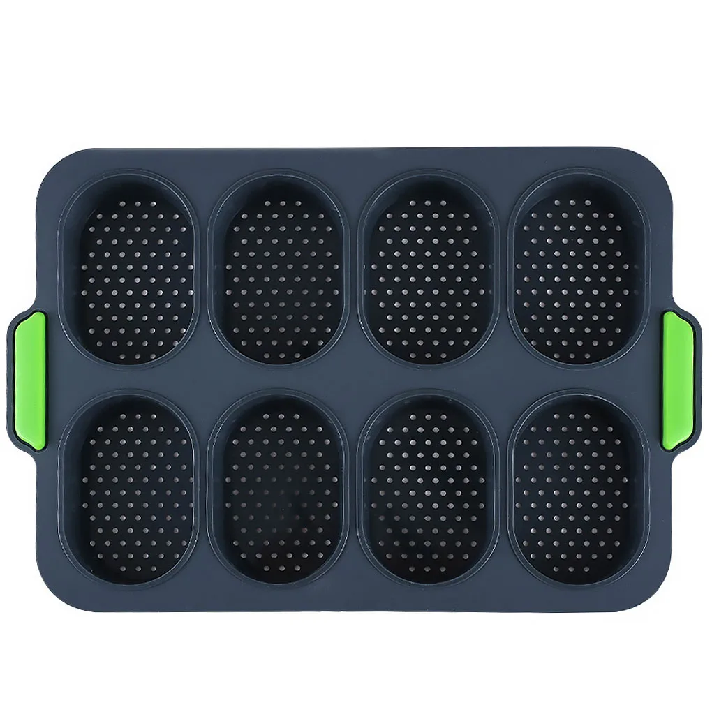 Круглая силиконовая форма для хлеба с 8 отверстиями, рифленый антипригарный кухонный поднос для домашней выпечки, темно-серый 
Круглая силиконовая форма для хлеба с 8 отверстиями, рифленый антипригарный кухонный поднос для домашней выпечки, темно-серый