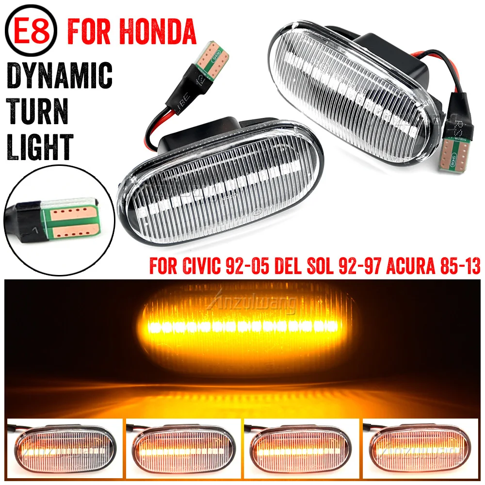 

Side Marker Turn Signal Light lamp For Honda Acura CRX Civic Del Sol Fit Integra Prelude S2000 AP1 AP2 S2K 1999-2009