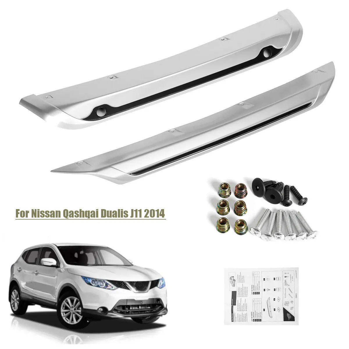 2PCS ABS Accessories Front and Rear Bumper Skid Protector Guard Plate For Nissan Qashqai Dualis J11 2014
2PCS ABS Accessories Front and Rear Bumper Skid Protector Guard Plate For Nissan Qashqai Dualis J11 2014