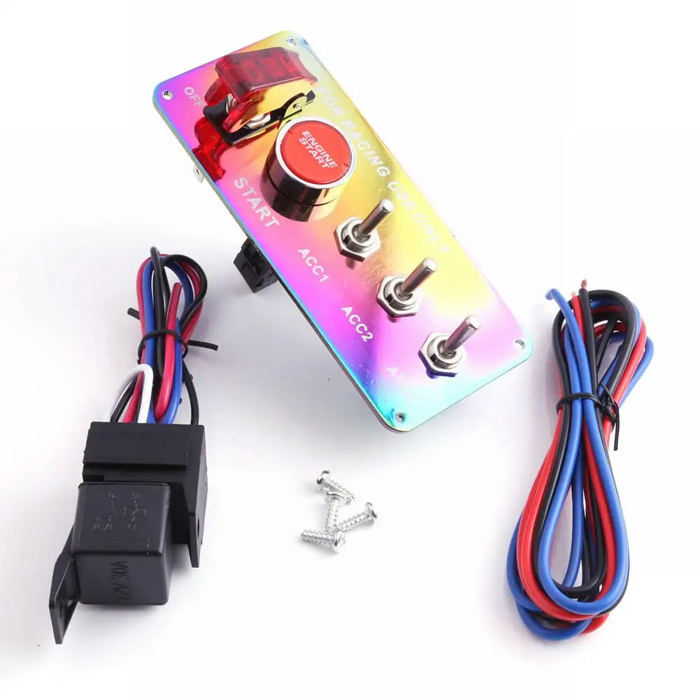 Car Combination Switch Colorful Panel Rocker Type Ignition One-Key Start Universal For 12V 20A Cars Switch Products Accessories
Car Combination Switch Colorful Panel Rocker Type Ignition One-Key Start Universal For 12V 20A Cars Switch Products Accessories