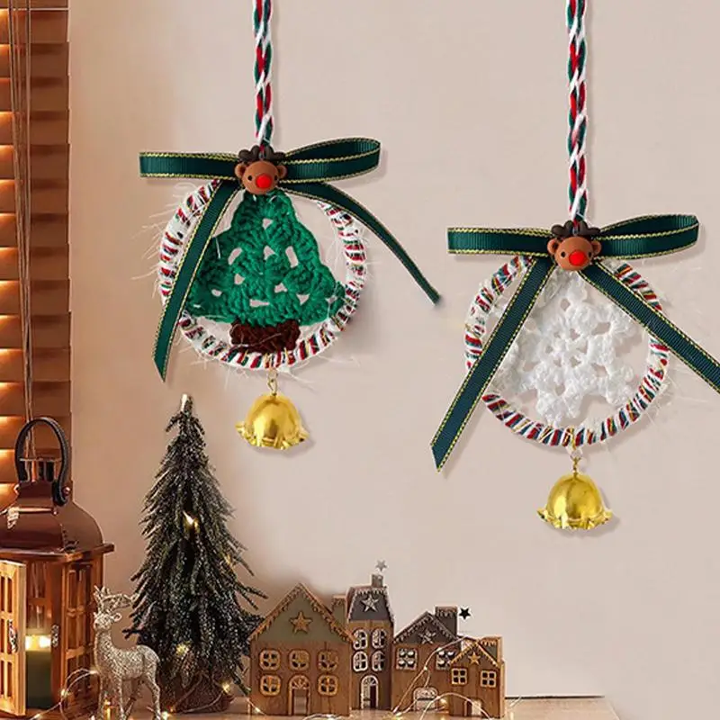 Jingle Bell Ornaments Decorative Bell Pendants Crochet Ornaments Hangings with Cedar for Christmas Trees Car Rearview Mirrors
Jingle Bell Ornaments Decorative Bell Pendants Crochet Ornaments Hangings with Cedar for Christmas Trees Car Rearview Mirrors