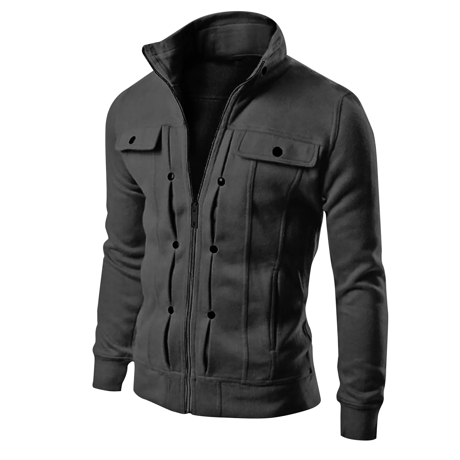 Men's Button Work Jacket Men's Multi Pocket Stand Collar Casual Mountain Jacket Big Jackets Wool Jacket Coat Kindling Jacket
Men's Button Work Jacket Men's Multi Pocket Stand Collar Casual Mountain Jacket Big Jackets Wool Jacket Coat Kindling Jacket