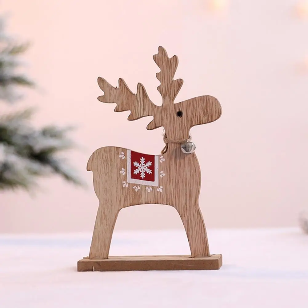 Delicate Christmas Ornament Portable Wooden Elk Statue Eye-catching Christmas Deer Wooden Ornament Festival Decor Decorative 
Delicate Christmas Ornament Portable Wooden Elk Statue Eye-catching Christmas Deer Wooden Ornament Festival Decor Decorative