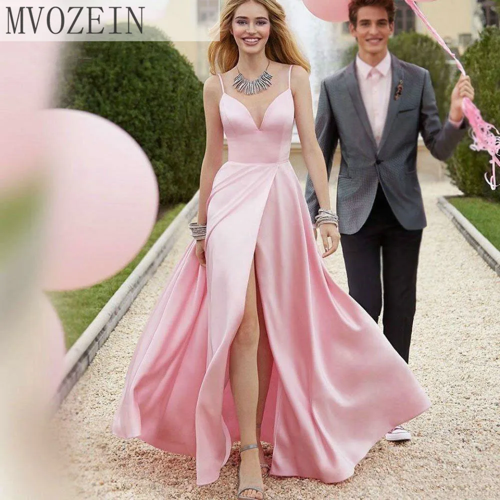 Elegant Long Pink Prom Evening Dresses Sexy Sexy High Slit vestidos de noche V Neck Backless Party Gowns robe de soirée femme
Elegant Long Pink Prom Evening Dresses Sexy Sexy High Slit vestidos de noche V Neck Backless Party Gowns robe de soirée femme