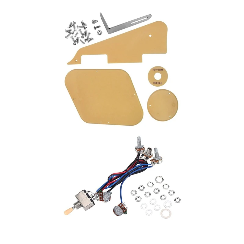 Желтые накладки для переключателя полости Pickguard, накладки для переключателя звукоснимателя, крепежные винты с комплектом жгутов проводов для электрогитары
Желтые накладки для переключателя полости Pickguard, накладки для переключателя звукоснимателя, крепежные винты с комплектом жгутов проводов для электрогитары