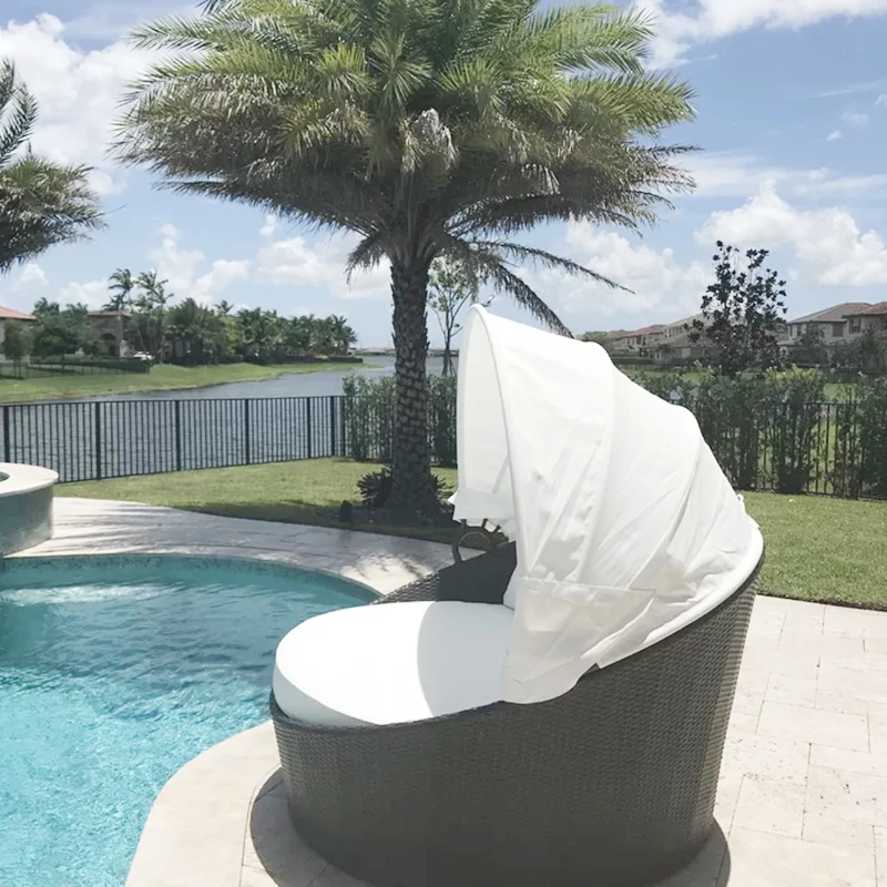 Outdoor Round Bed Rattan Bed Outdoor Terrace Courtyard Rattan Recliner Sofa Bed with Shed Rattan Sofa Imitation Rattan Beach Bed 
Outdoor Round Bed Rattan Bed Outdoor Terrace Courtyard Rattan Recliner Sofa Bed with Shed Rattan Sofa Imitation Rattan Beach Bed