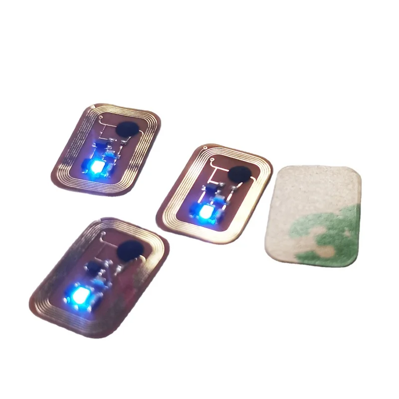 

DIY NFC Nail Tag Sticker with LED Light in 7 Color Flashing NFC Nail Tag