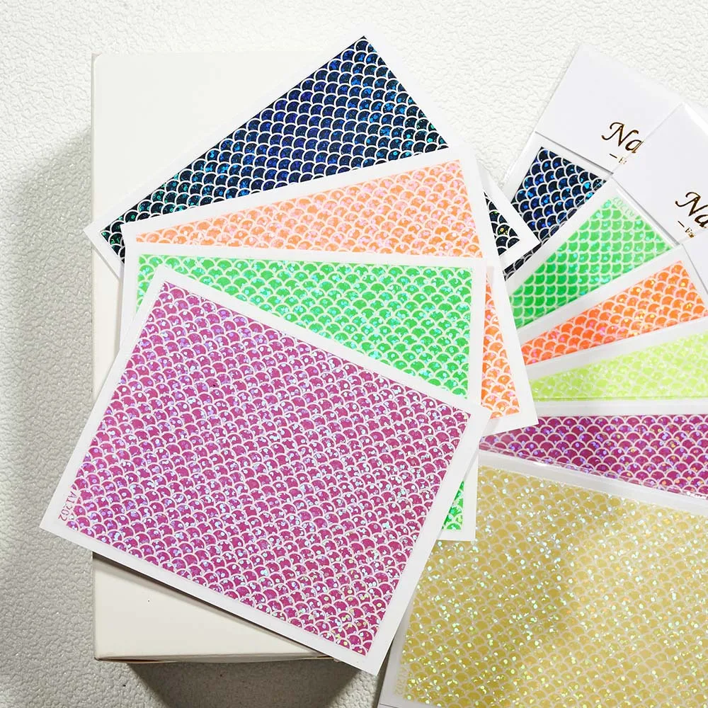 1pc Laser Fish Scales Nail Stickers Holographic Gradient Mermaid Sticker Adhesive Decal Starry Sticker Nail Decoration Accessori
1pc Laser Fish Scales Nail Stickers Holographic Gradient Mermaid Sticker Adhesive Decal Starry Sticker Nail Decoration Accessori