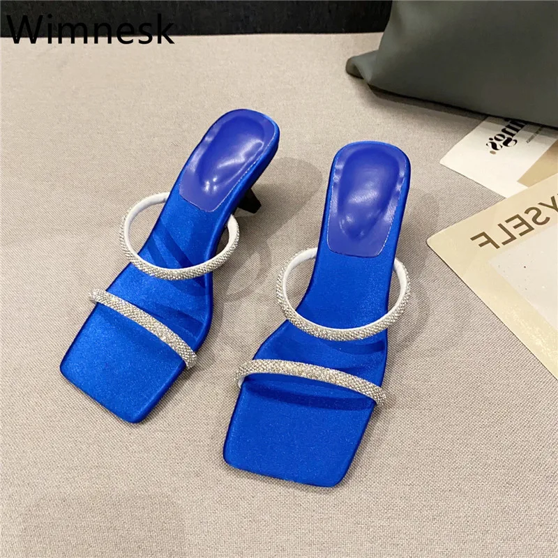 Summer New Fashion Outer Wear Stiletto Slippers Woman Shiny Crystal Square Toe Open Toe Sexy And Sweet High Heels Women 2022
Summer New Fashion Outer Wear Stiletto Slippers Woman Shiny Crystal Square Toe Open Toe Sexy And Sweet High Heels Women 2022