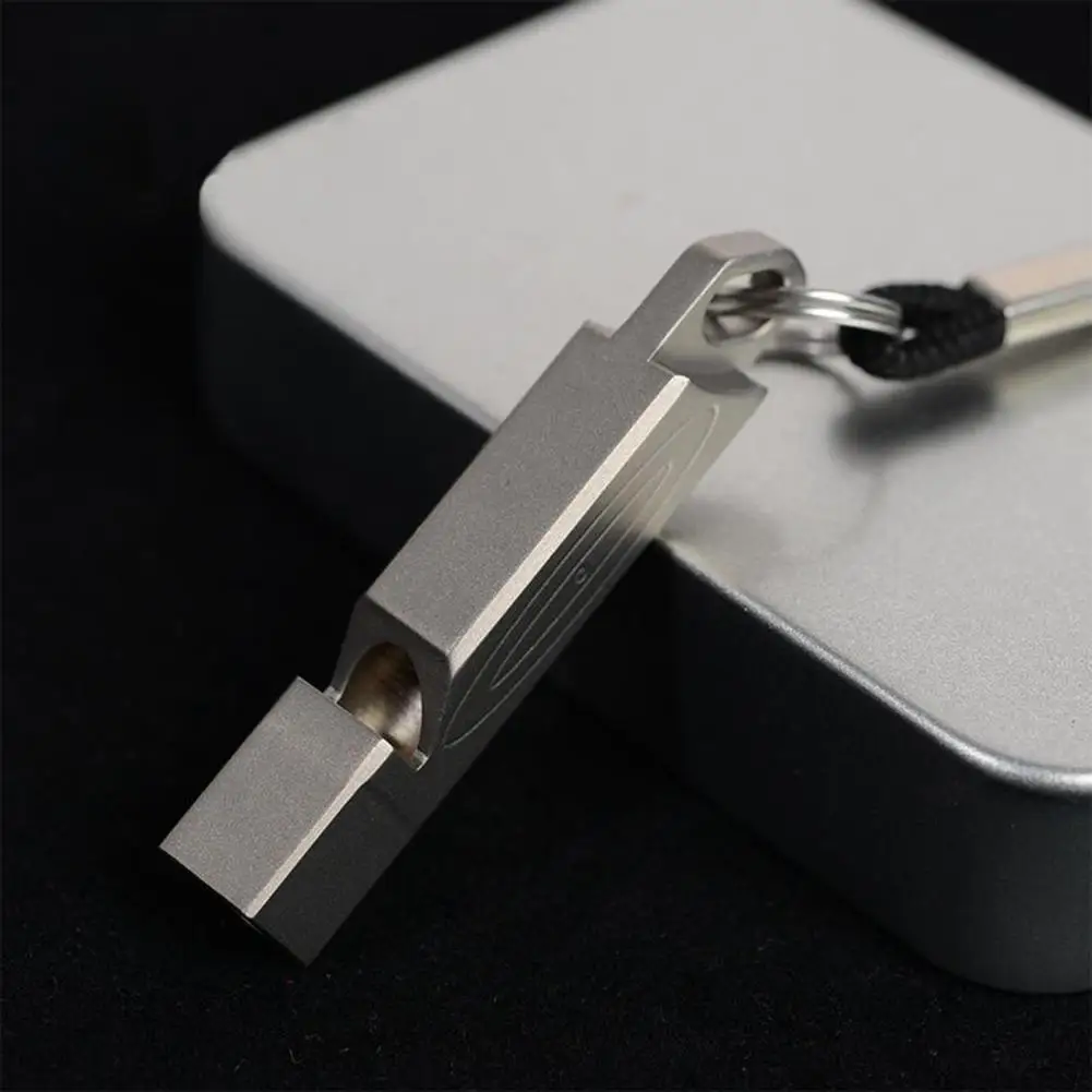 Emergency Whistle Heavy Duty Crisp Sound Lightweight Life-saving Titanium Alloy Whistle with Lanyard for Camping
Emergency Whistle Heavy Duty Crisp Sound Lightweight Life-saving Titanium Alloy Whistle with Lanyard for Camping
