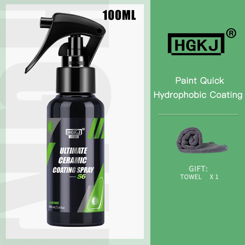 HGKJ S6 Ultimate Car Paint Polish Quick Ceramic Hydrophobic Coating керамика для авто Oleophobic Waterless Spray Polishing Paste