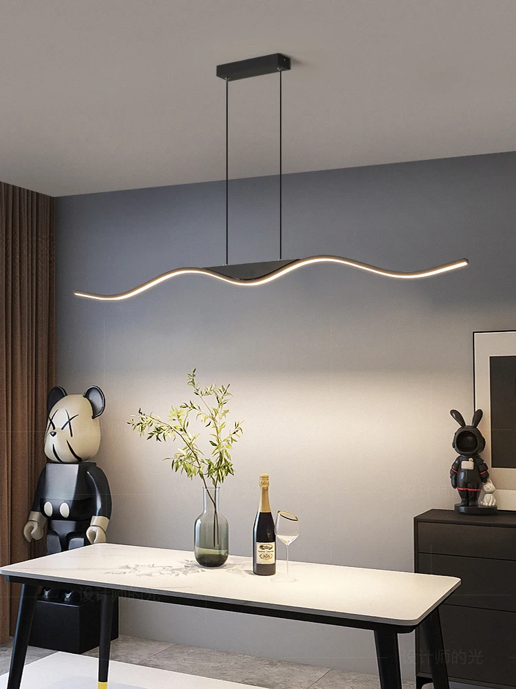 Black Kitchen pendant lamp Simple Modern Creative personality Light luxury Nordic style white Long strip LED chandelier
Black Kitchen pendant lamp Simple Modern Creative personality Light luxury Nordic style white Long strip LED chandelier
