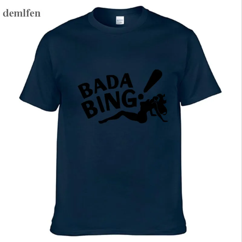 Футболка Bada Bing мужская с коротким рукавом модная тенниска из 100% хлопка белая