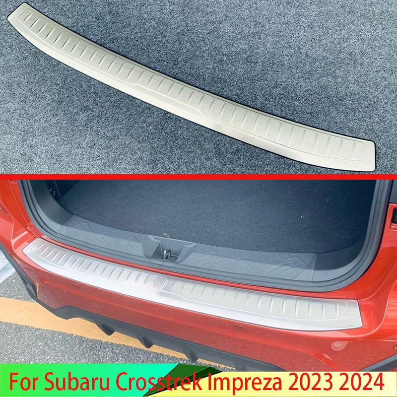 

For Subaru Crosstrek Impreza 2023 2024 Stainless Steel Rear Bumper Protection Window Sill Outside Trunks Decorative Plate Pedal