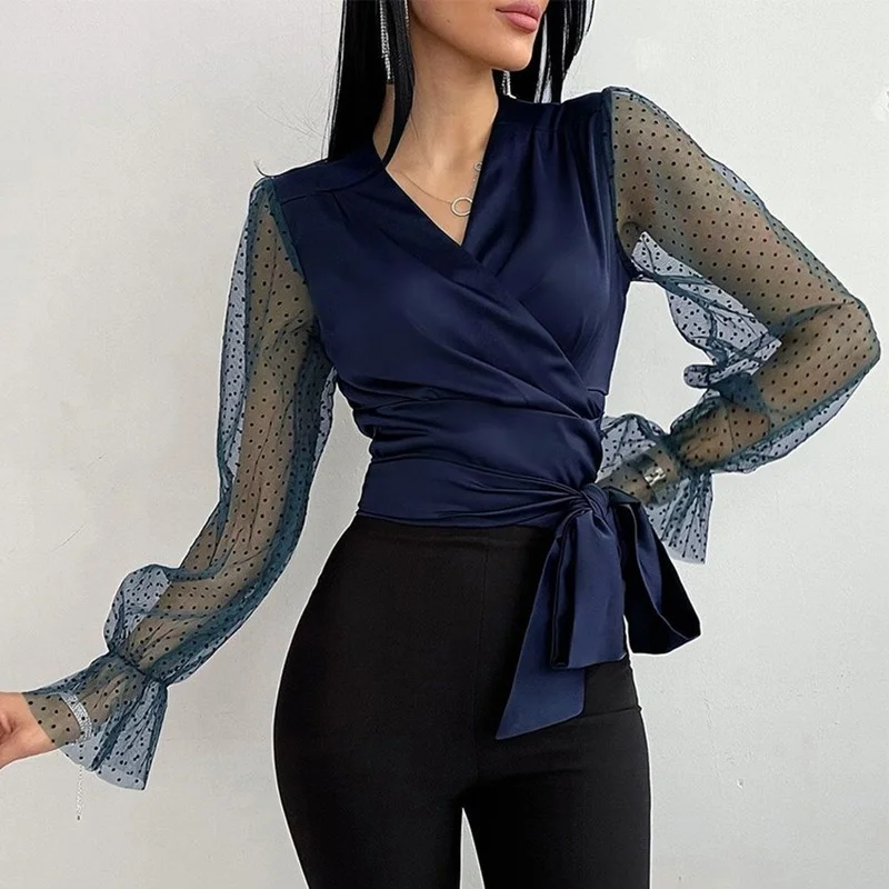 2022 Spring French Minority Shirt Satin Ice Satin Satin Satin Satin Shirt Wave Point Micro Perspective Design Dresses for Women
2022 Spring French Minority Shirt Satin Ice Satin Satin Satin Satin Shirt Wave Point Micro Perspective Design Dresses for Women