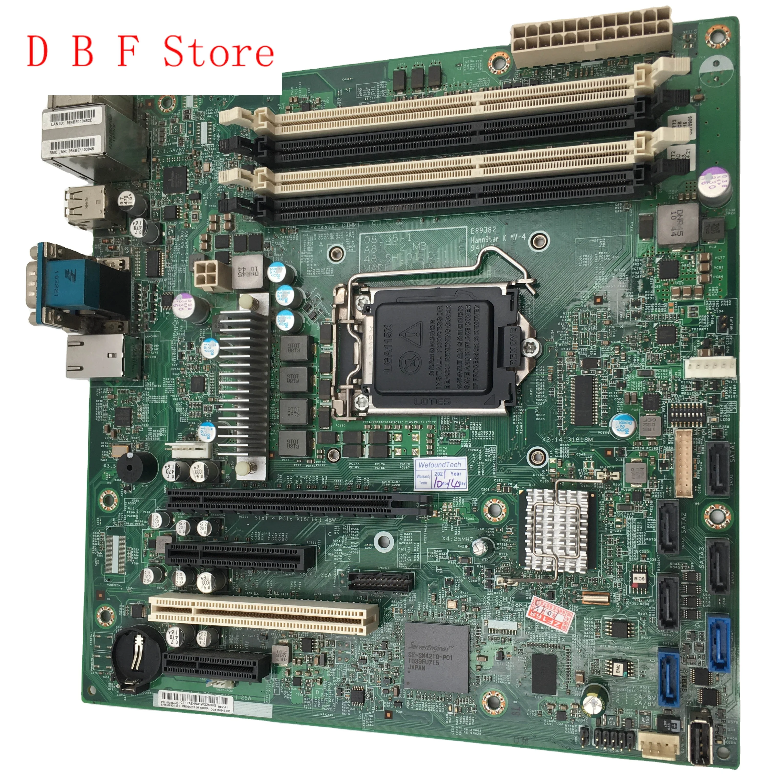 Серверная материнская плата для HP ML110 G6 Server 573944-001 576924-001 186546-000 
Серверная материнская плата для HP ML110 G6 Server 573944-001 576924-001 186546-000