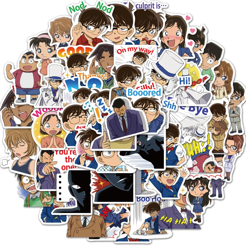 10/50Pcs Anime Detective Conan Stickers Skateboard Laptop Phone Car Luggage Cool Waterproof Toy Sticker for Kids 
10/50Pcs Anime Detective Conan Stickers Skateboard Laptop Phone Car Luggage Cool Waterproof Toy Sticker for Kids