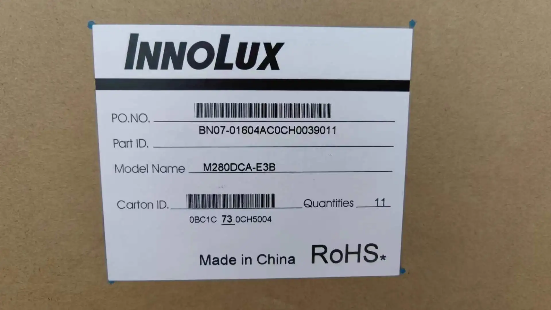 M280DCA-E3B Innolux Дисплей 28-дюймовая ЖК-панель UHD Non-Touch
M280DCA-E3B Innolux Дисплей 28-дюймовая ЖК-панель UHD Non-Touch