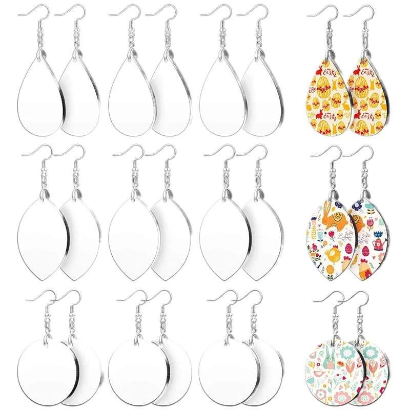 24x Sublimation Blank Earrings Heat Transfer Earring Unfinished Teardrop Leaf Round Earring Blank for DIY Jewelry Making
24x Sublimation Blank Earrings Heat Transfer Earring Unfinished Teardrop Leaf Round Earring Blank for DIY Jewelry Making