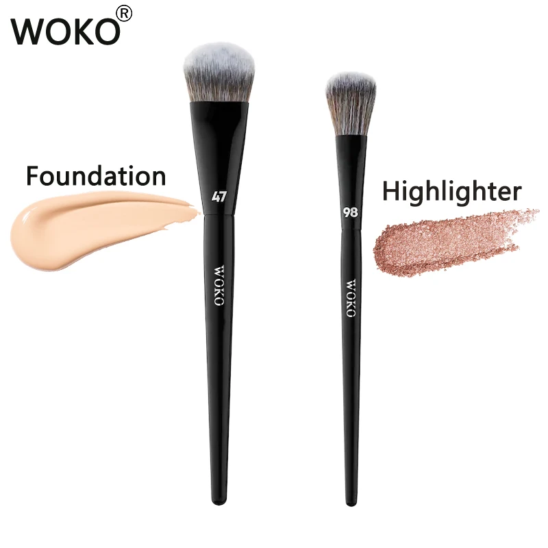 PRO 47 Foundation Blending Brush Angle Foundation Makeup Brush PRO 98 Highlighter Brush Small Highlighter Powder Makeup Tool
PRO 47 Foundation Blending Brush Angle Foundation Makeup Brush PRO 98 Highlighter Brush Small Highlighter Powder Makeup Tool