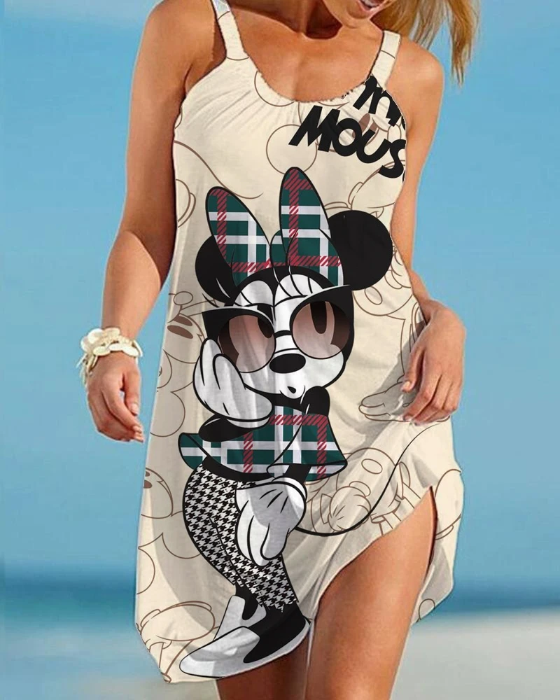 Disney Minnie and Mickey Mouse Girls' Summer Dress, Kawaii Sleeveless Round Neck Floral Print Clothing, Beach,
Disney Minnie and Mickey Mouse Girls' Summer Dress, Kawaii Sleeveless Round Neck Floral Print Clothing, Beach,