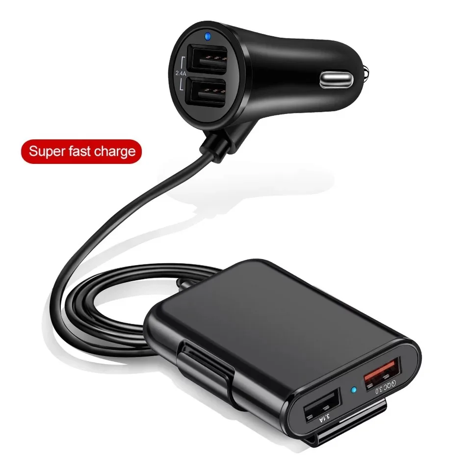 Прочное автомобильное зарядное устройство USB с удлинительным кабелем 1.8A порт питания s 4 порт 8A
Прочное автомобильное зарядное устройство USB с удлинительным кабелем 1.8A порт питания s 4 порт 8A