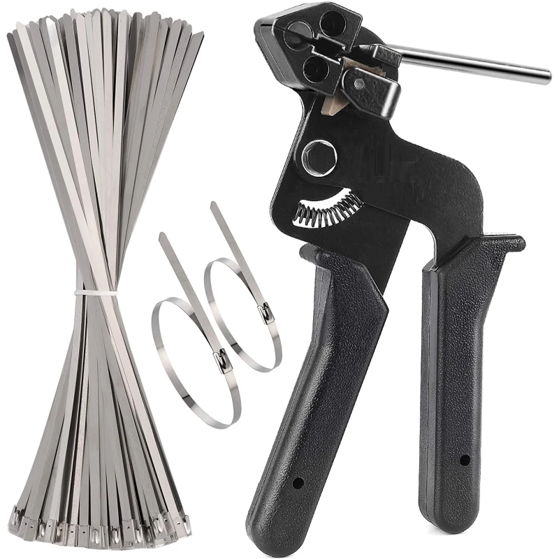 100Pcs Stainless Steel Metal Cable Ties Exhaust Wrap Coated Locking Metal Zip-Exhaust Multifunctional Locking Cable Ties Pliers
100Pcs Stainless Steel Metal Cable Ties Exhaust Wrap Coated Locking Metal Zip-Exhaust Multifunctional Locking Cable Ties Pliers